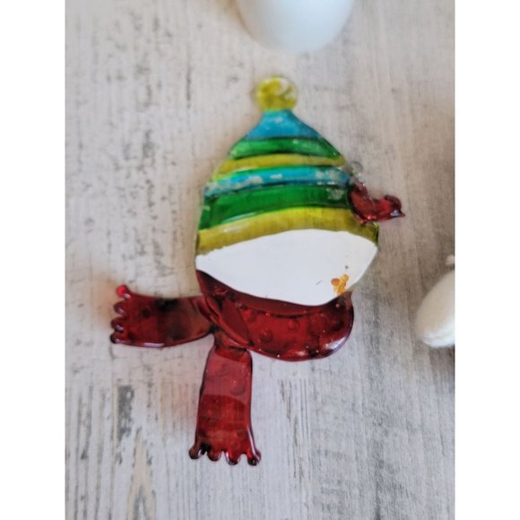 Snowmen variety lot glitter set snow ornament Xmas - Picture 11 of 12